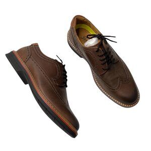 Florsheim Mens Norwalk Brown Leather Wingtip Oxford Shoes Size 7 W